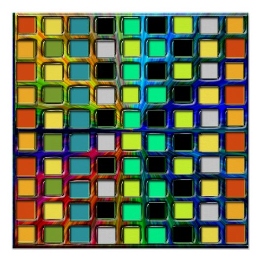 Colorful Grid-Tiled door Shirley Taylor Poster (Voorkant)