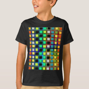 Colorful Grid-Tiled door Shirley Taylor T-shirt