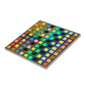 Colorful Grid-Tiled door Shirley Taylor Tegeltje (Zijkant)