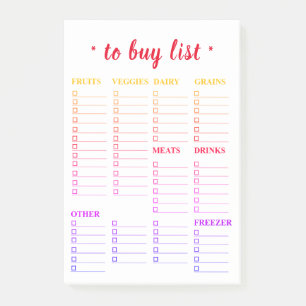 Colorful Grocery om lijst Post-it® notes te kopen