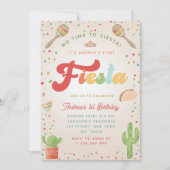 Colorful Groovy Fiesta 1ste verjaardag Genderneutr Kaart (Voorkant)
