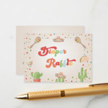 Colorful Groovy Fiesta Diaper Baby shower Raffle