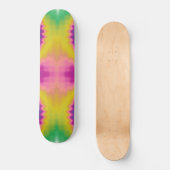 Colorful groovy funky retro tie dye Patroon Persoonlijk Skateboard (Voorkant)