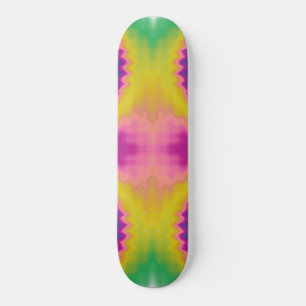 Colorful groovy funky retro tie dye Patroon Persoonlijk Skateboard