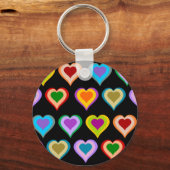 Colorful groovy hartritme sleutelhanger (Voorkant)