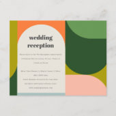 Colorful Groovy Retro Arch Bold Weddenschap Informatiekaartje (Voorkant)