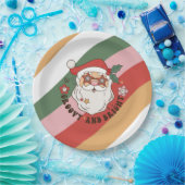 Colorful Groovy Retro Bord kerstpapier (Feest)
