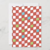 Colorful Groovy Retro Disco kerstparty Kaart (Achterkant)