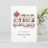 Colorful Groovy Retro Kerstmis Kaart (Staand voorkant)