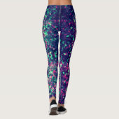 Colorful Grunge Kaleidoscope Patroon Leggings (Achterkant)