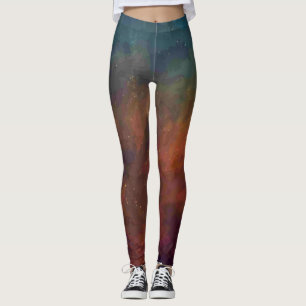 Colorful Grunge Paint Effect Leggings