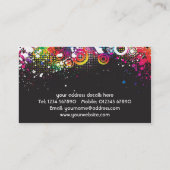 Colorful Grunge Visitekaartje (Achterkant)