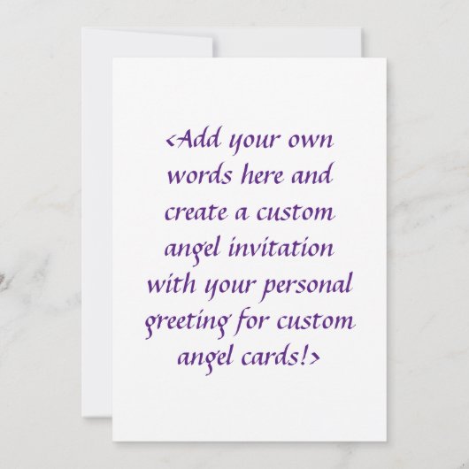 Colorful Guardian Angel Art - Aangepaste uitnodigi Kaart (Achterkant)