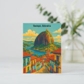 Colorful Guatape El Penol Rock Colombia Briefkaart (Staand voorkant)