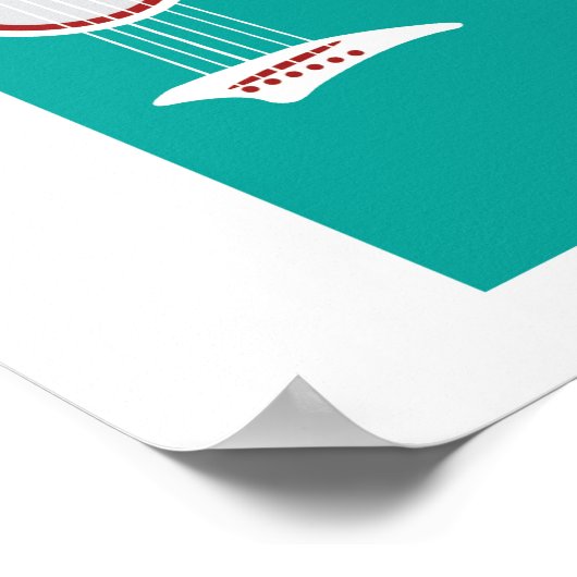 Colorful Guitar Art Poster (Hoek)