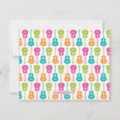 Colorful Guitar Musical Note Card Notitiekaartje (Achterkant)