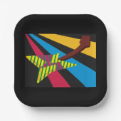 Colorful Guitar Papieren Bordje (Voorkant)