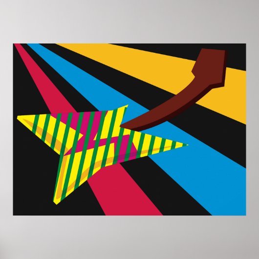 Colorful Guitar Poster (Voorkant)