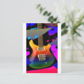 Colorful Guitar - Rock on! Briefkaart (Staand voorkant)