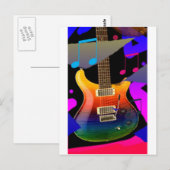 Colorful Guitar - Rock on! Briefkaart (Voorkant / Achterkant)