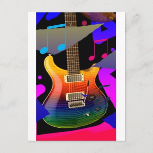 Colorful Guitar - Rock on! Briefkaart (Voorkant)