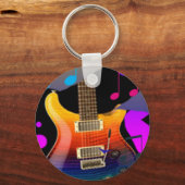 Colorful Guitar - Rock on! Sleutelhanger (Voorkant)