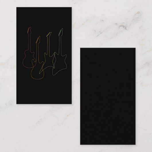 Colorful Guitars Musicus and Guitarist Visitekaartje (Voorkant / Achterkant)