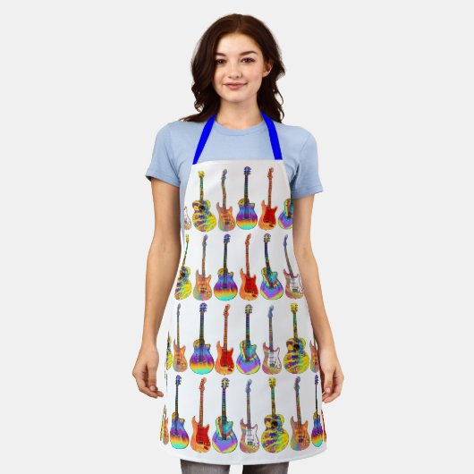 Colorful Guitars Pattern Schort (Gedragen)