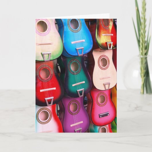 COLORFUL GUITARS-Wenskaarten Kaart (Voorkant)