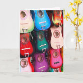 COLORFUL GUITARS-Wenskaarten Kaart (Gele Bloem)