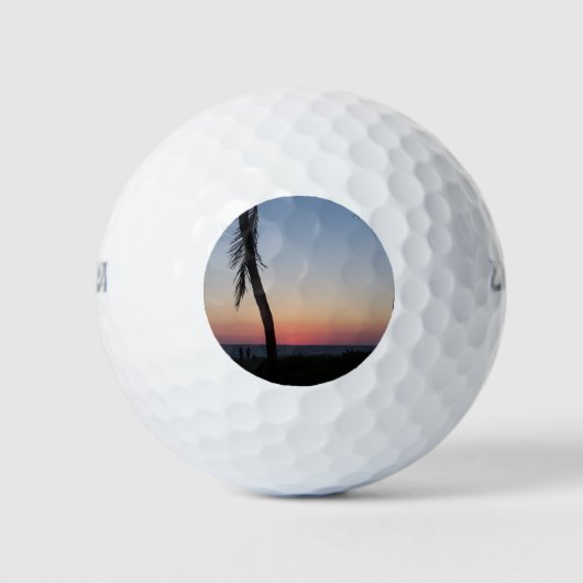 Colorful Gulf Sunset Golfballen (Voorkant)