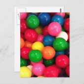 Colorful Gum Ball Snoep Briefkaart (Voorkant / Achterkant)