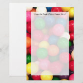 Colorful Gum Ball Snoep Briefpapier (Voorkant / Achterkant)