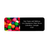Colorful Gum Ball Snoep Etiket (Voorkant)