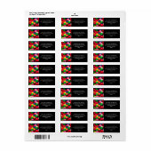 Colorful Gum Ball Snoep Etiket (Full Sheet)