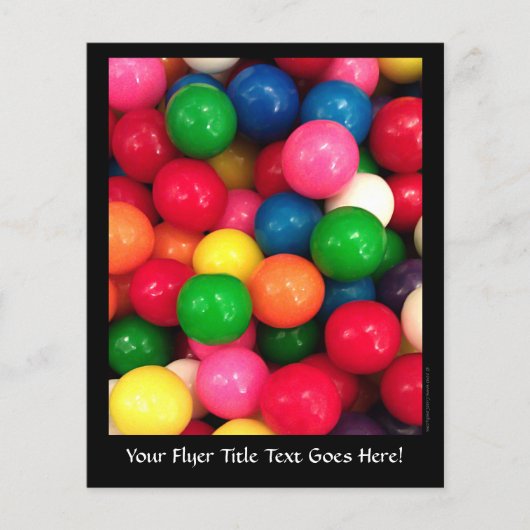 Colorful Gum Ball Snoep Flyer (Voorkant)