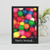 Colorful Gum Ball Snoep Kaart (Staand voorkant)