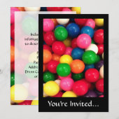 Colorful Gum Ball Snoep Kaart (Voorkant / Achterkant)