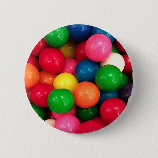 Colorful Gum Ball Snoep Ronde Button 5,7 Cm (Voorkant)