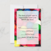 Colorful Gum Ball Snoep RSVP Kaartje (Achterkant)
