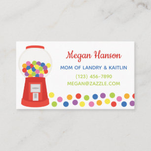 Colorful Gumballs Business of Contact Cards Visitekaartje