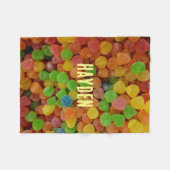 Colorful Gumdrops Candy Personalised Fleece Deken (Voorkant (Horizontaal))