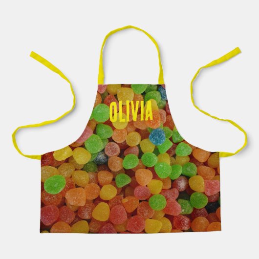 Colorful Gumdrops Candy Personalised Schort (Voorkant)