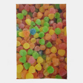 Colorful Gumdrops Candy Theedoek (Verticaal)