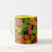 Colorful Gumdrops Tweekleurige Koffiemok (Voorkant links)