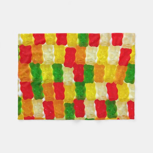 Colorful gummi beer snoep fleece deken (Voorkant (Horizontaal))
