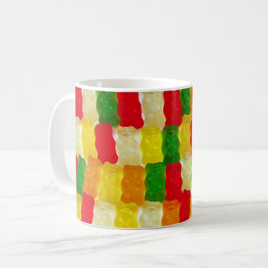 Colorful gummi beer snoep koffiemok (Voorkant links)