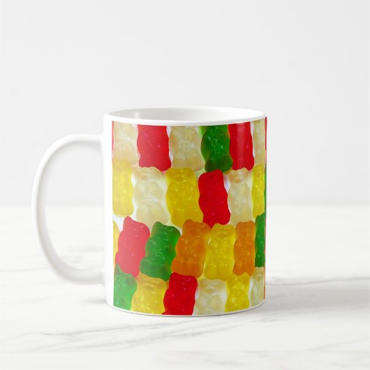 Colorful gummi beer snoep koffiemok (Links)
