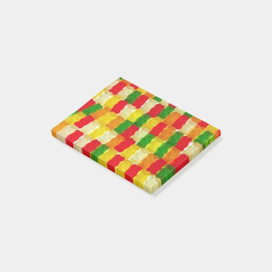 Colorful gummi beer snoep post-it® notes (Schuin)