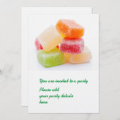 Colorful gummy square sweets kaart (Voorkant / Achterkant)